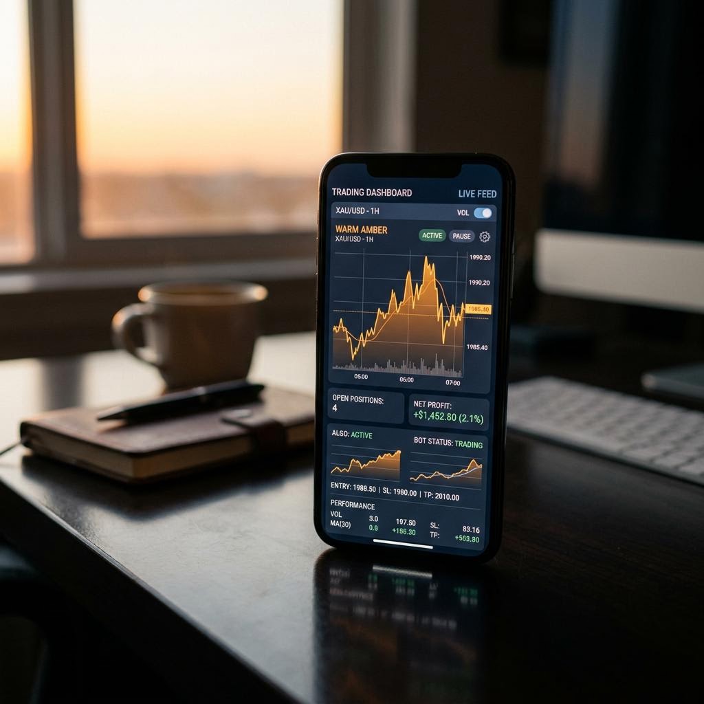 Trade Sired Dashboard auf einem modernen Smartphone